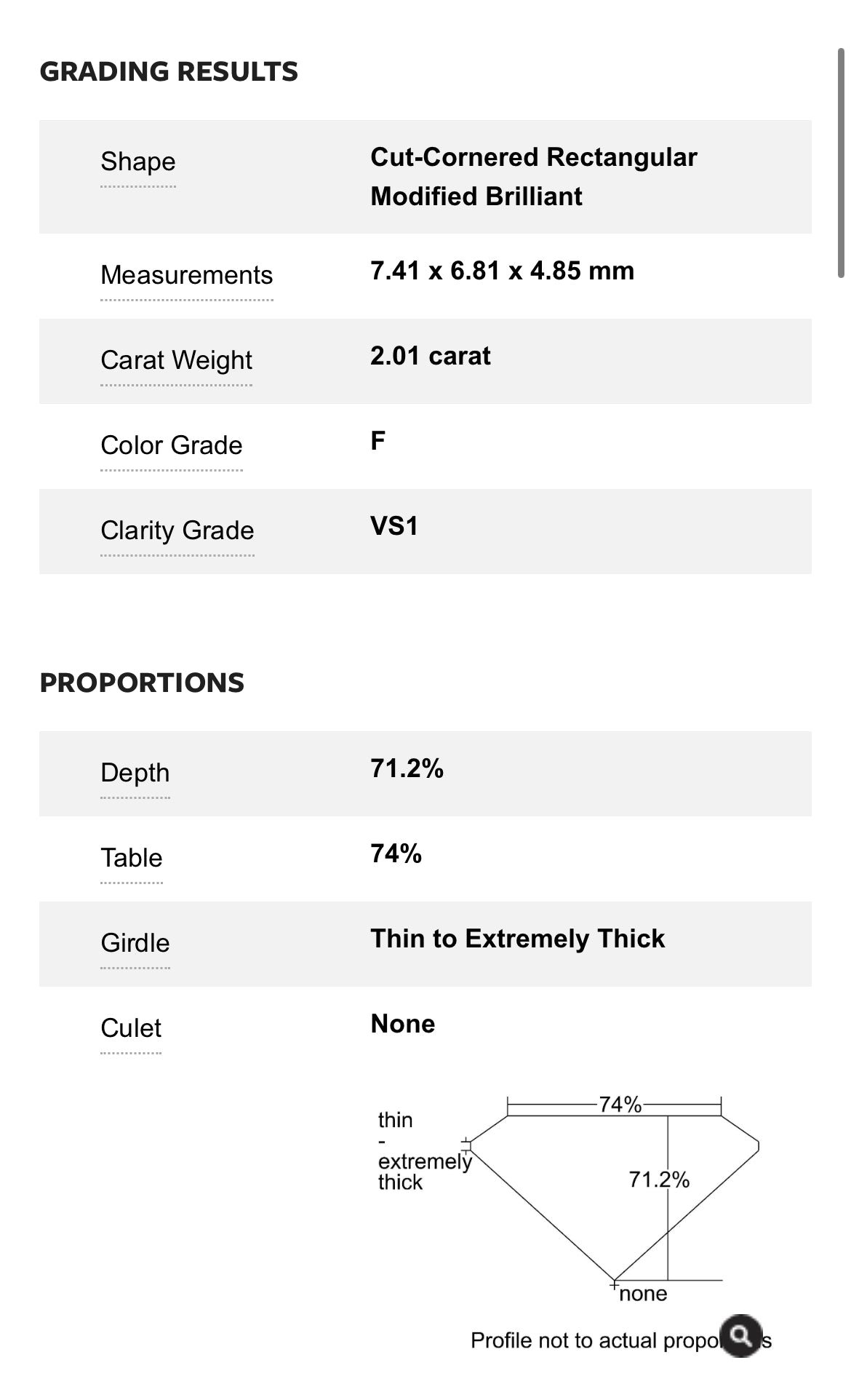 2.01 carat Natural Radiant Cut Diamond , Color F , Clarity VS1 - GIA 2151559544 / Total PRICE $24,465.00/ DEPOSITED REQUESTED