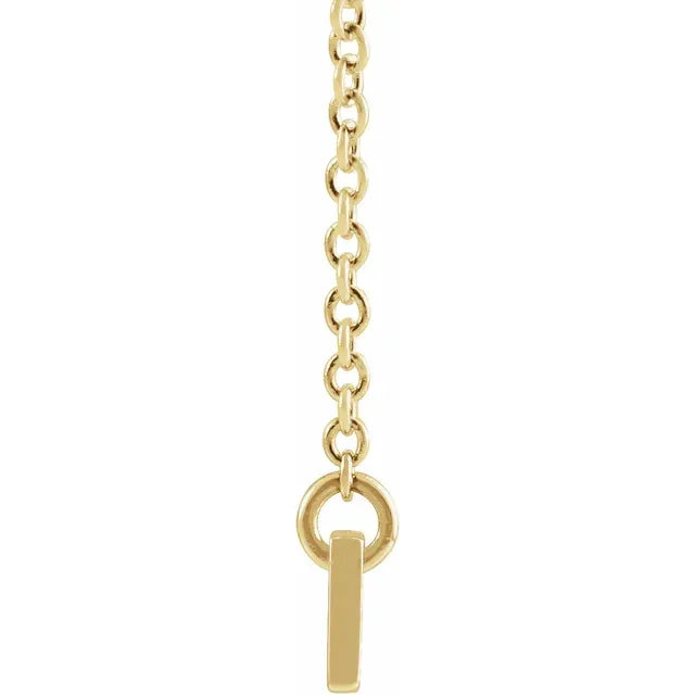 14K Yellow Gold  Engravable Bar , Size 34x4 mm, comes 18" Necklace