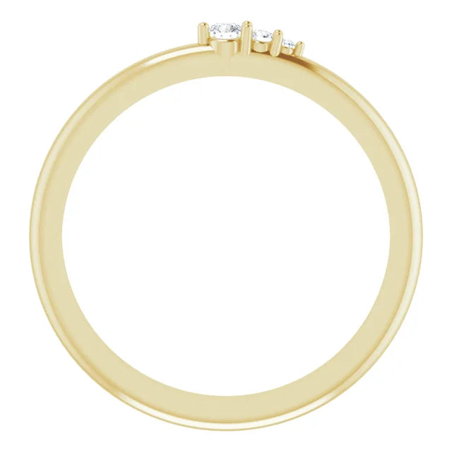 14K Yellow Gold  .05 CTW Natural Diamond Graduated Stackable Ring