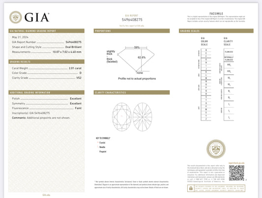 2.01 Carat Oval Diamond D , VS2 , GIA CERTIFICATE 546408275 1.50 Carat Asscher Cut Diamond G , S1 , GIA CERTIFICATE 12744461  Total PRICE $26,989.00/ DEPOSITED REQUESTED