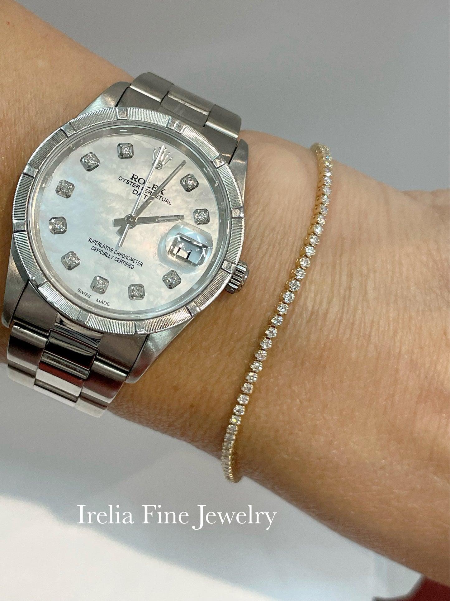 14K Yellow 1 5/8 CTW Lab Diamond Bracelet, Size 7 inches