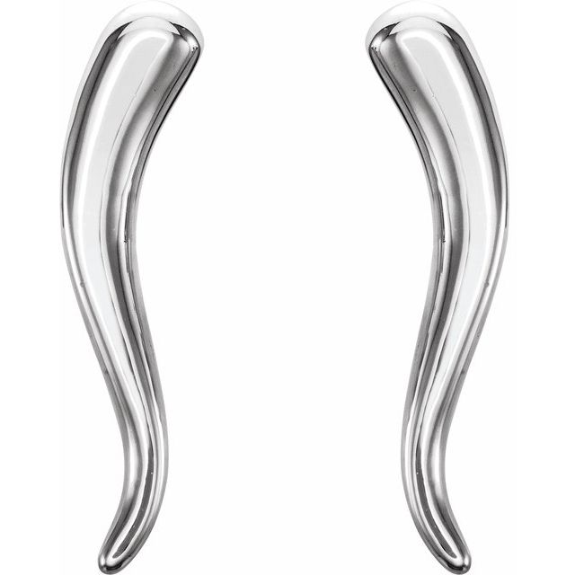 Sterling Silver Tiny Italian Horn , Italian Horn in San Diego , Italian Horn Earrings  San Diego Italian Horn Jewelry, Italian Horns , Rose Gold Italian Horn , 