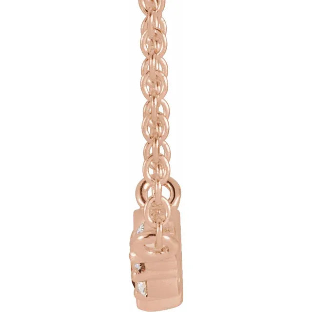 Pink Tourmaline Pendant side view