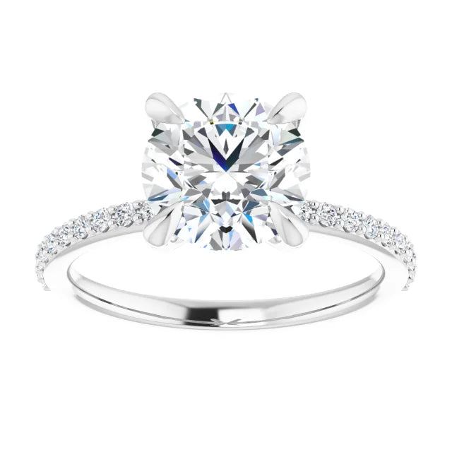 2 Carat Round Cut Lab Diamond Engagement Ring, Metal 14k Gold, Color E , Clarity VVS2, GIA LG566397618