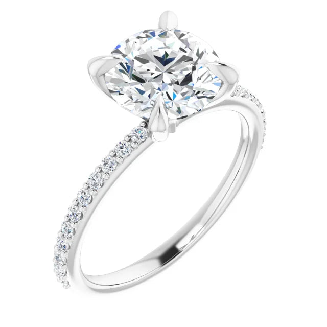2 Carat Round Cut Lab Diamond Engagement Ring, Metal 14k Gold, Color E , Clarity VVS2, GIA LG566397618
