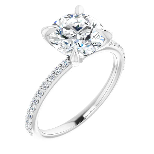 2 Carat Round Cut Lab Diamond Engagement Ring, Metal 14k Gold, Color E , Clarity VVS2, GIA LG566397618