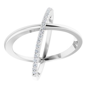 14K Yellow 1/4 CTW Natural Diamond Criss-Cross Ring, Size 7