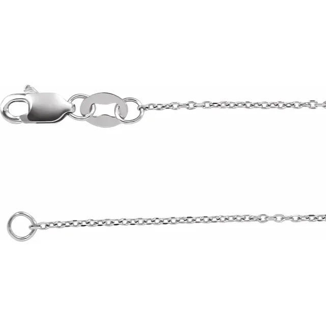 14k white gold thin chain 