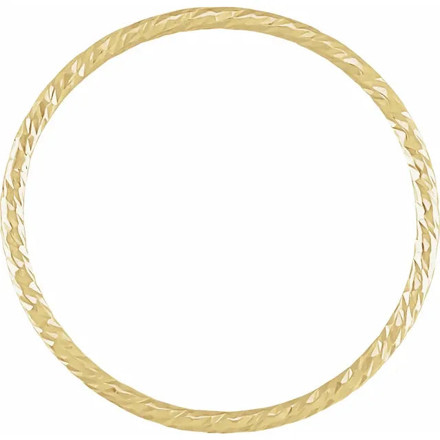 14K Yellow Stackable Ring, Skinny Stackable is 1 mm wide Size 5 -8