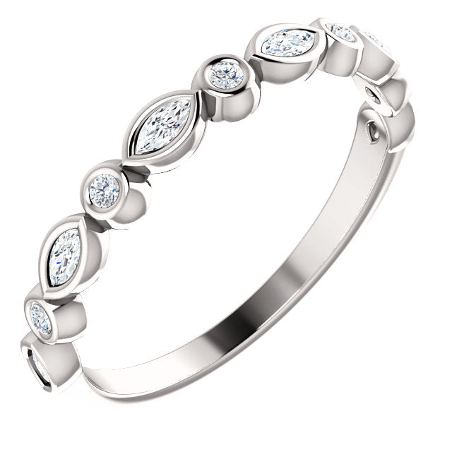 14K Gold 1/4 CTW Diamond  Wedding or Stackable Ring