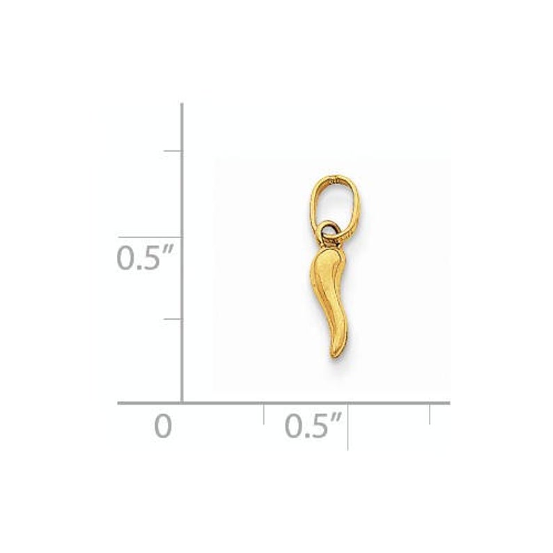 Tiny Italian Horn , 14k Gold Italian Horn , Italian Horn in San Diego 