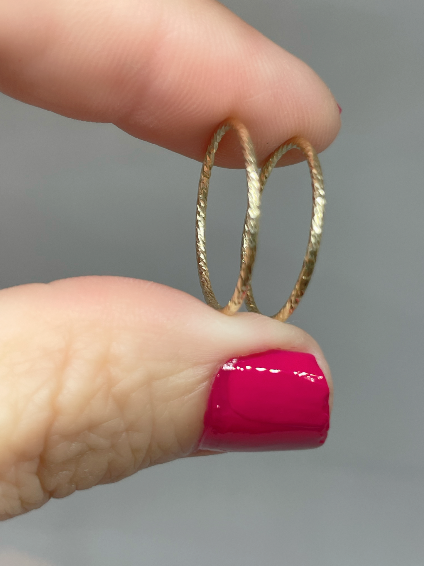14K Yellow Stackable Ring, Skinny Stackable is 1 mm wide Size 5 -8