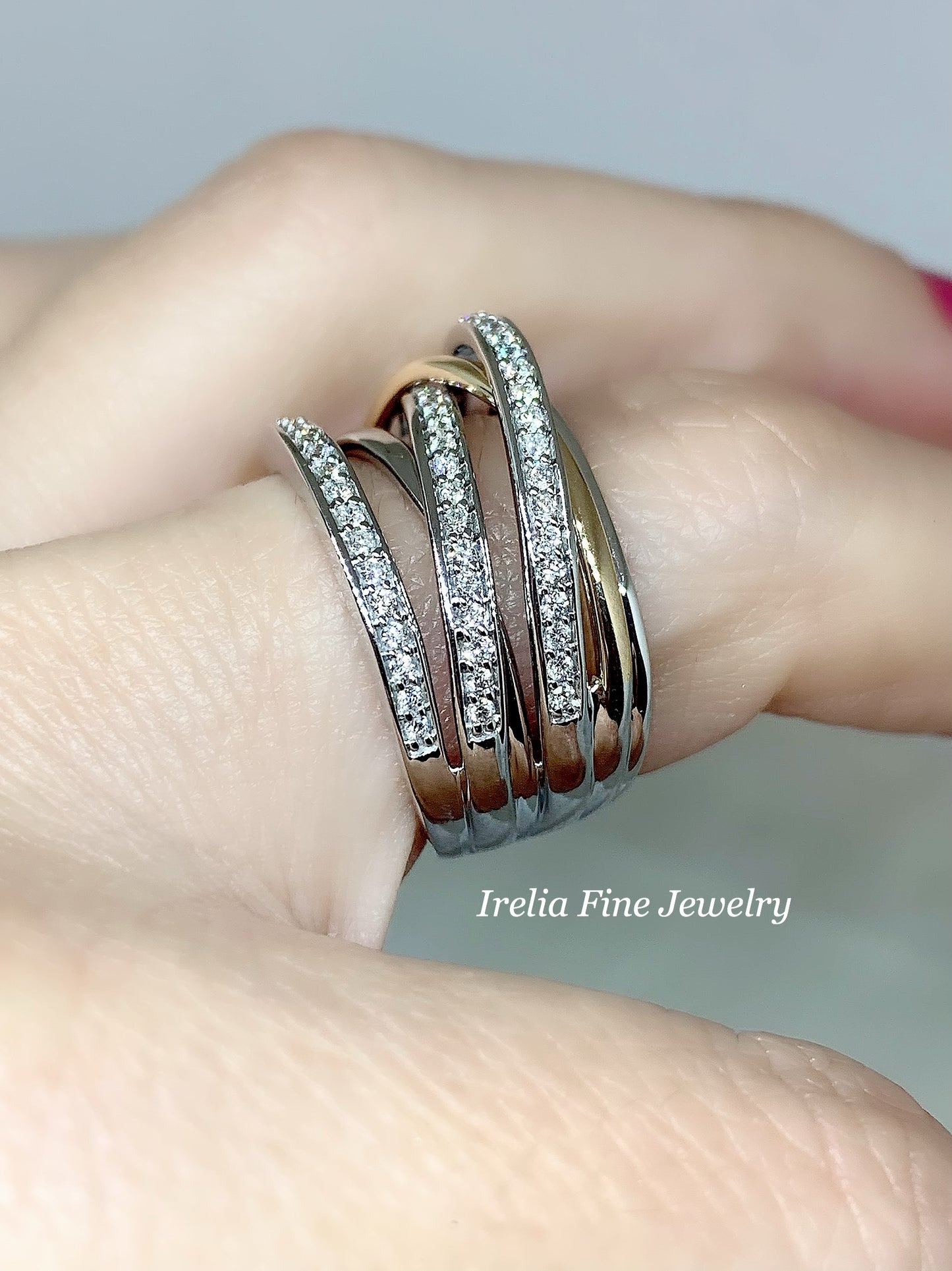 14K White/Yellow 1/2 CTW Natural Diamond Ring, Size 7