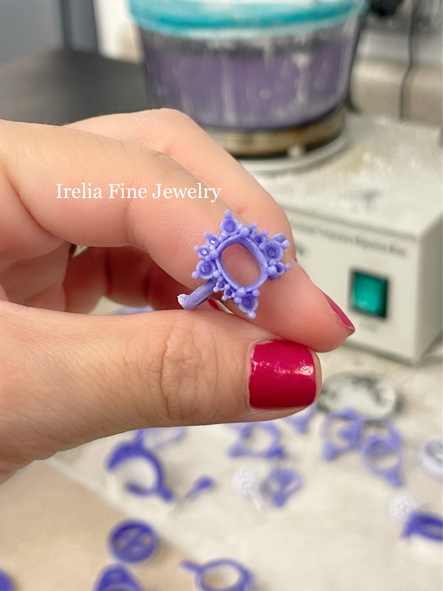 Custom14k Yellow Gold 3 Carat Sapphire Ring & Cluster Diamonds Ring