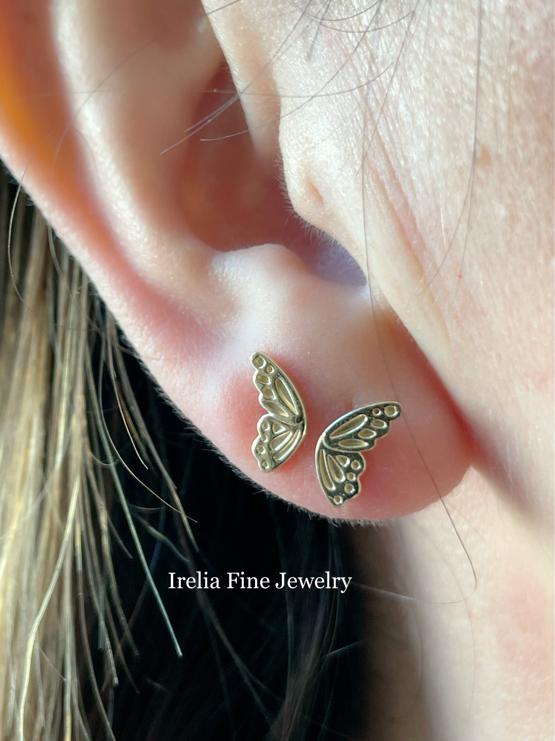 butterfly earring studs