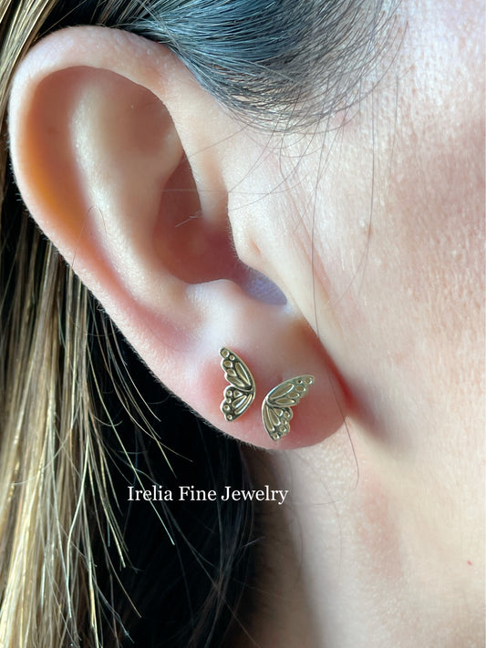 butterfly earring studs 