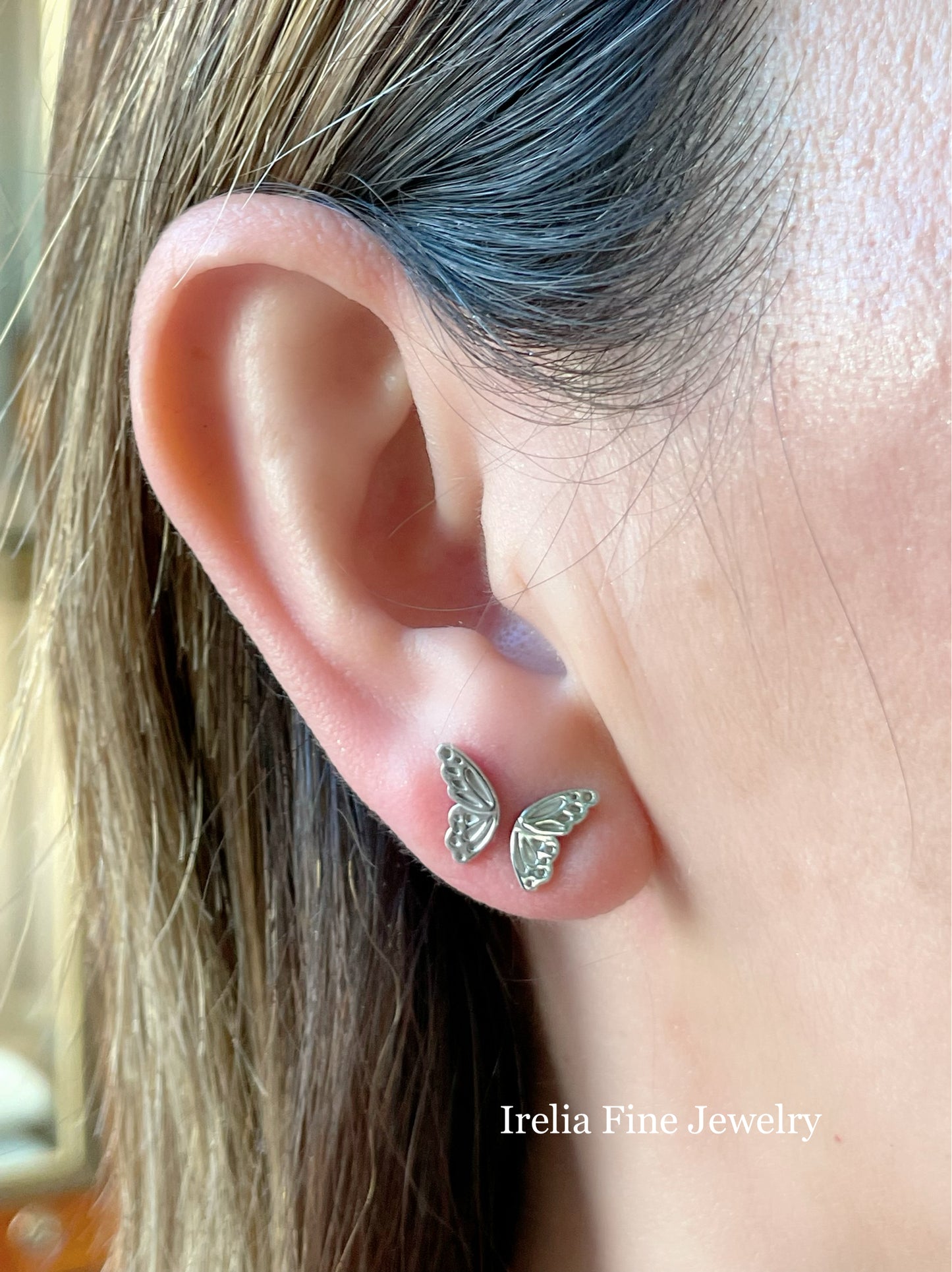 butterfly earring studs